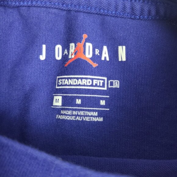 Nike Air Jordan‎ DNA Diamond Logo Embroidered Royal Blue Men's Size Medium Tee - Picture 4 of 8